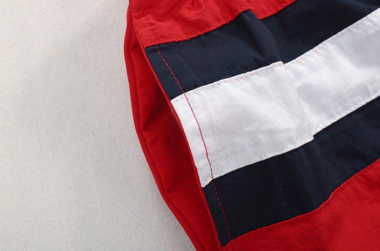 טומי הילפיגר-TOMMY SWIM MEN'S - Venetian Red Black & White – תמונה 4