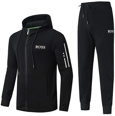 בוס-HUGO BOSS SUIT MEN'S - Black