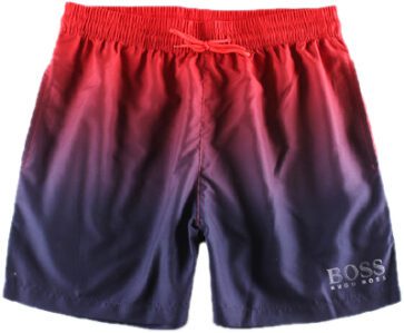 בוס-HUGO BOSS SWIM MEN'S-NAVY BLUE & RED
