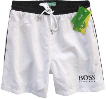 בוס-HUGO BOSS SWIM MEN'S- BLACK & WHITE