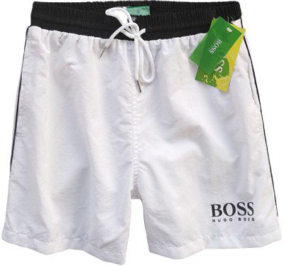 בוס-HUGO BOSS SWIM MEN'S- BLACK & WHITE