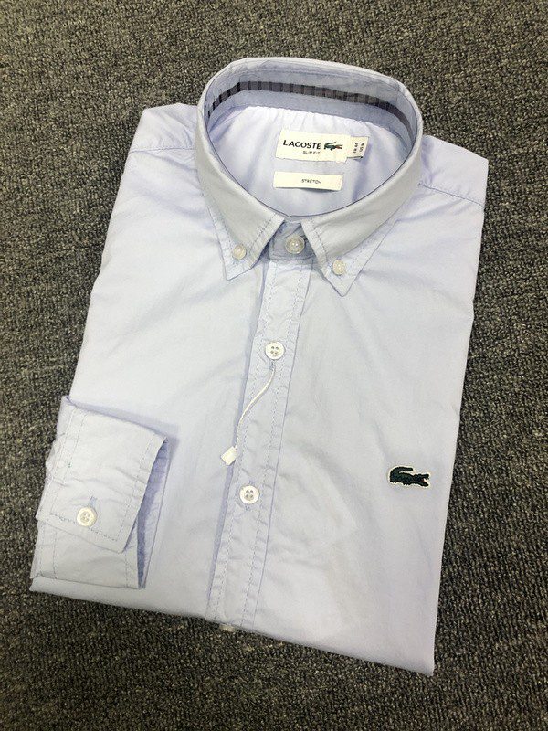 לקוסט-LACOSTE LONG MEN SHIRT - Pattens Blue – תמונה 4