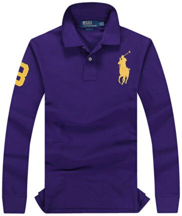 ראלף לורן-RALPH LAUREN POLO TSHIRT MEN LONG BIG PONY - Christalle & Yellow Logo