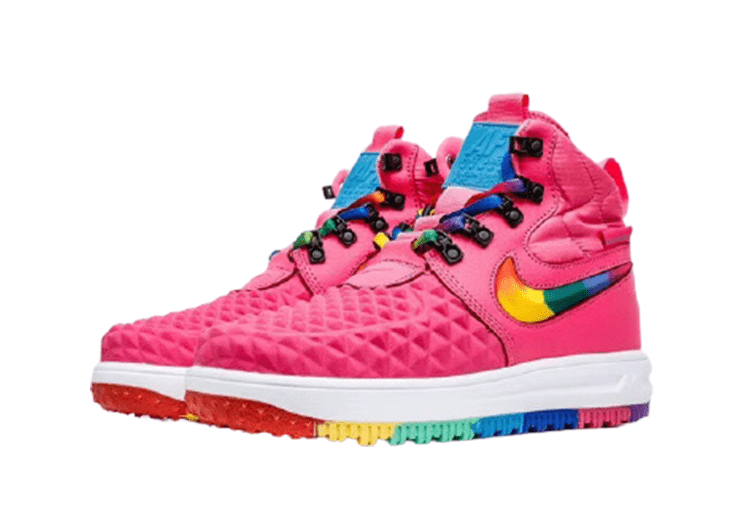 נעלי נייק-NIKE AIR LF1 DUCKBOOT - Amaranth & Multi Logo