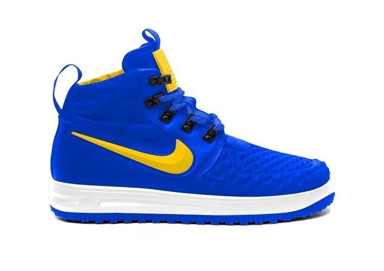 נעלי נייק-NIKE AIR LF1 DUCKBOOT - Blue & Yellow Logo