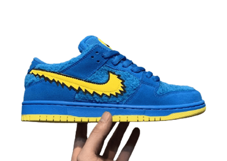 נעליי נייק-NIKE SB DUNK LOW PRO QS - Blue & Yellow Logo – תמונה 4