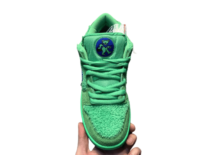 נעליי נייק-NIKE SB DUNK LOW PRO QS - Hippie Green & Blue Logo – תמונה 6