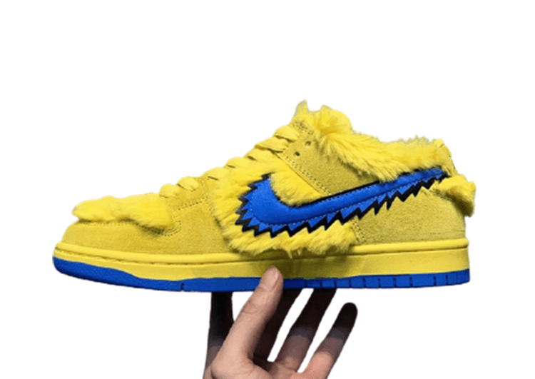 נעליי נייק-NIKE SB DUNK LOW PRO QS - Yellow  & Blue Logo