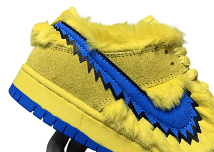 נעליי נייק-NIKE SB DUNK LOW PRO QS - Yellow & Blue Logo – תמונה 5