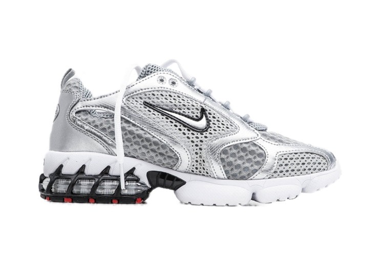 נעליי נייק-Nike x Stussy Air zoom- Silver & Black – תמונה 6