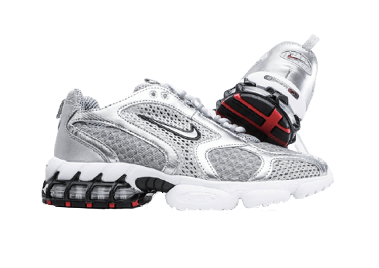 נעליי נייק-Nike x Stussy Air zoom- Silver & Black – תמונה 3