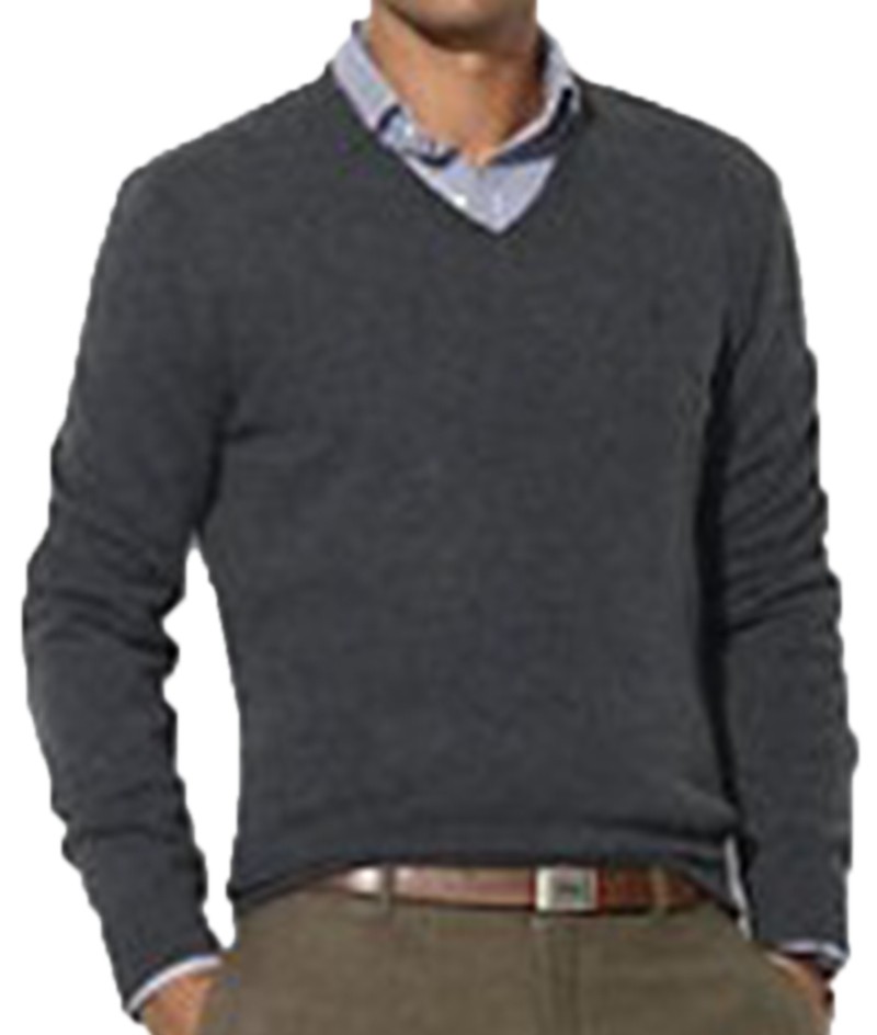 ראלף לורן-RALPH LAUREN SWETER MEN - Dark Gray