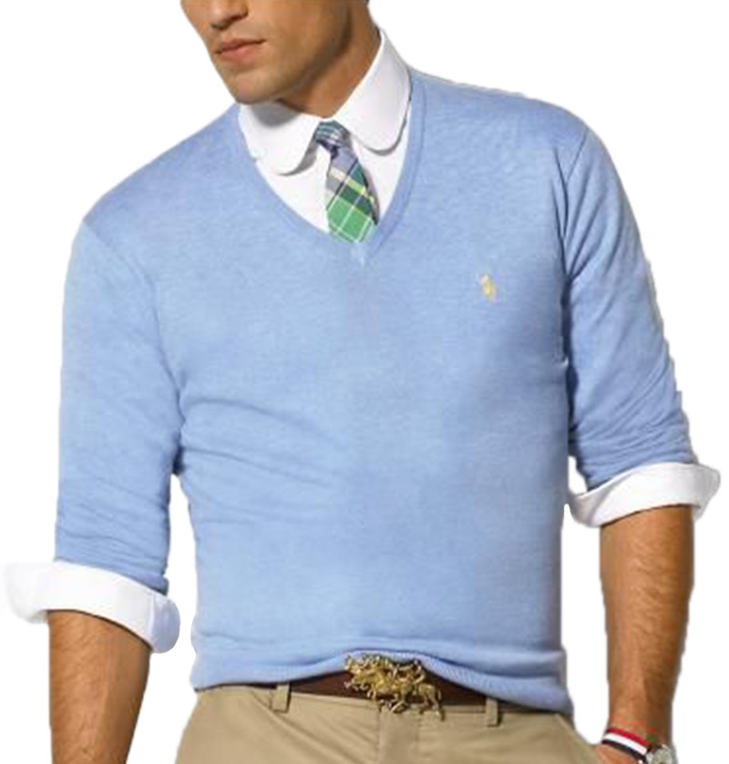 ראלף לורן-RALPH LAUREN SWETER MEN - Sky Blue