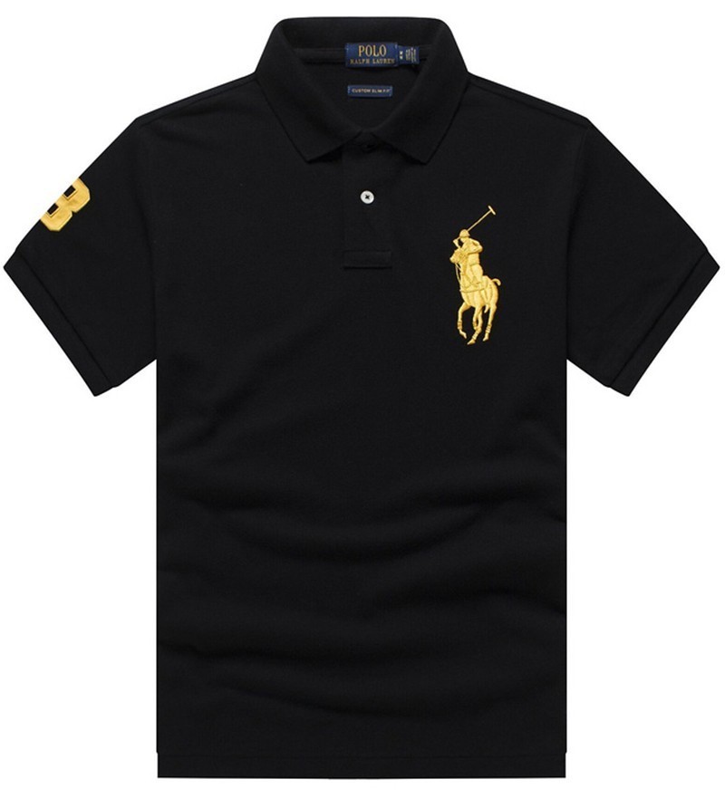 ראלף לורן-RALPH LAUREN POLO TSHIRT SHORT MEN'S - Black Russian