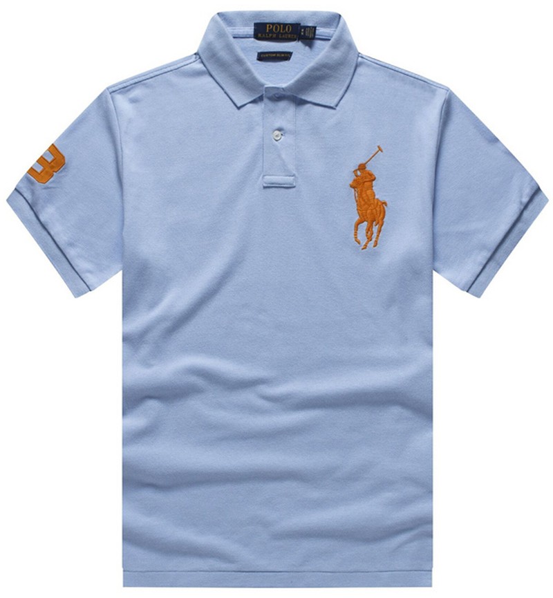 ראלף לורן-RALPH LAUREN POLO TSHIRT SHORT MEN'S - Echo Blue