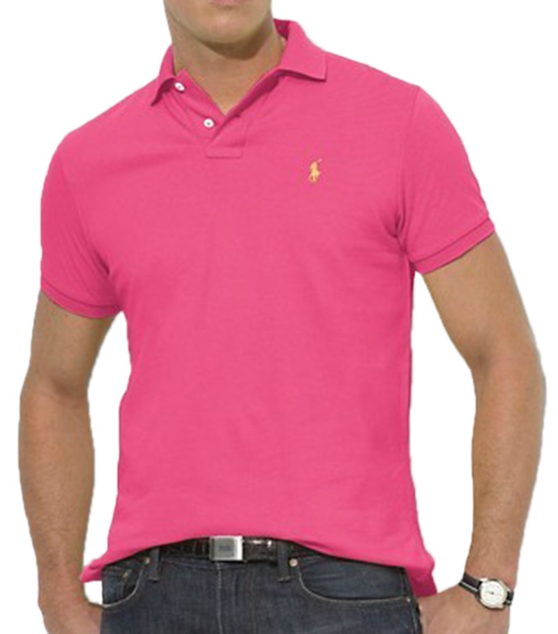 ראלף לורן-RALPH LAUREN POLO TSHIRT SHORT MEN'S - Pink