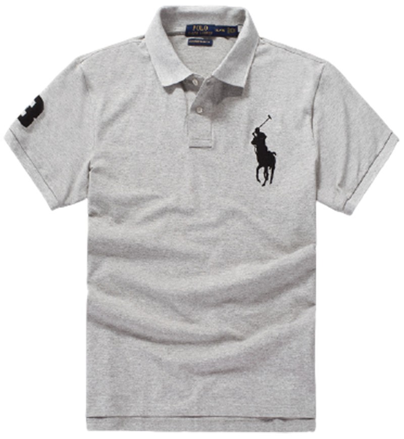 ראלף לורן-RALPH LAUREN POLO TSHIRT SHORT MEN'S - Very Light Grey