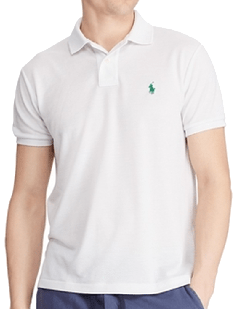 ראלף לורן-RALPH LAUREN POLO TSHIRT SHORT MEN'S - White Smoke