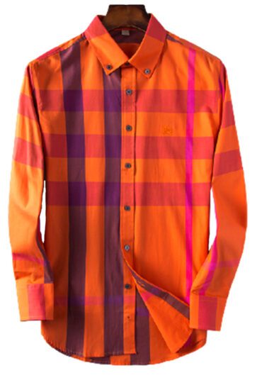 מעיל ברברי-BURBERRY BUTTON MEN - Pumpkin & Pompadour