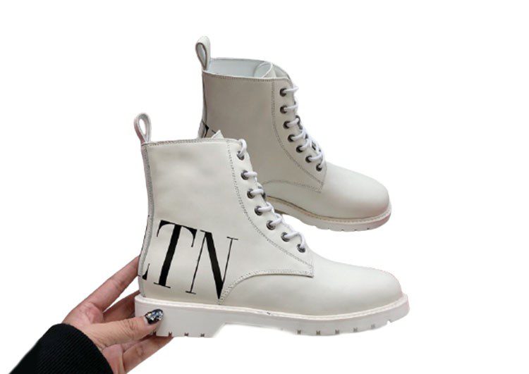 ולנטינו-VALENTINO WOMEN'S SHOES - Black & Snow Drift