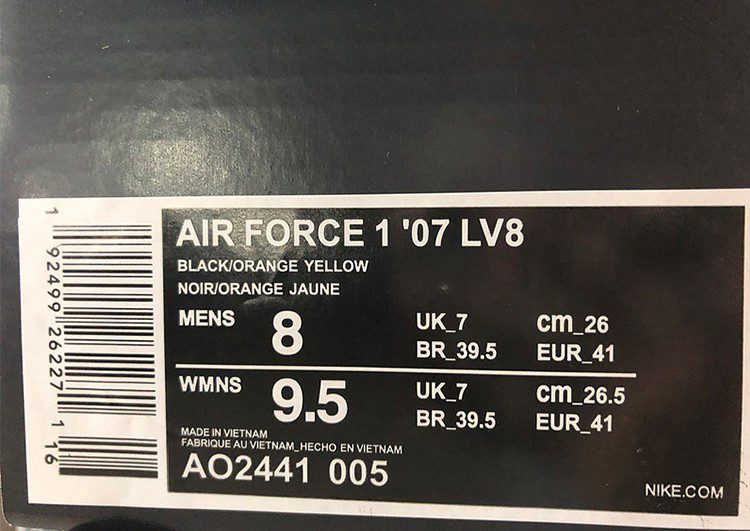 נעלי נייק -Nike Air Force 1 Low Black-Sun – תמונה 11