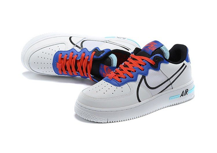 נעלי נייק -Nike Air Force 1 Low - White Blue & Red – תמונה 2