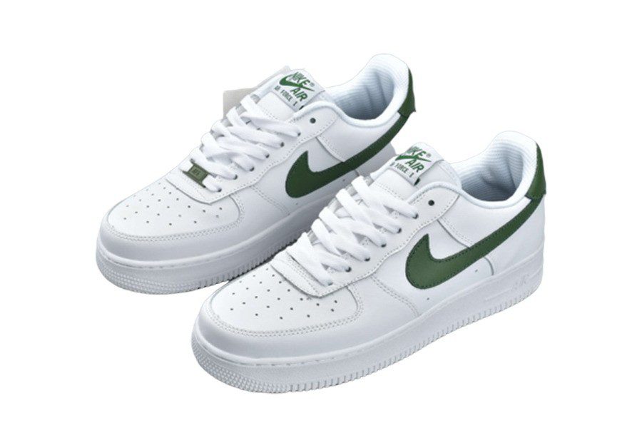 נעלי נייק-Nike Air Force 1 Low White Green – תמונה 2