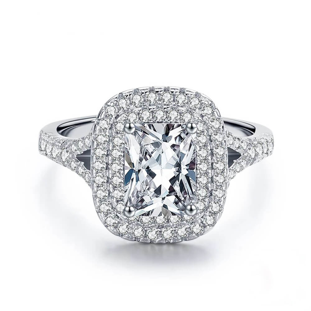 טבעת יוקרה-Silver Ring Wedding Engagement Rings For Women – תמונה 3