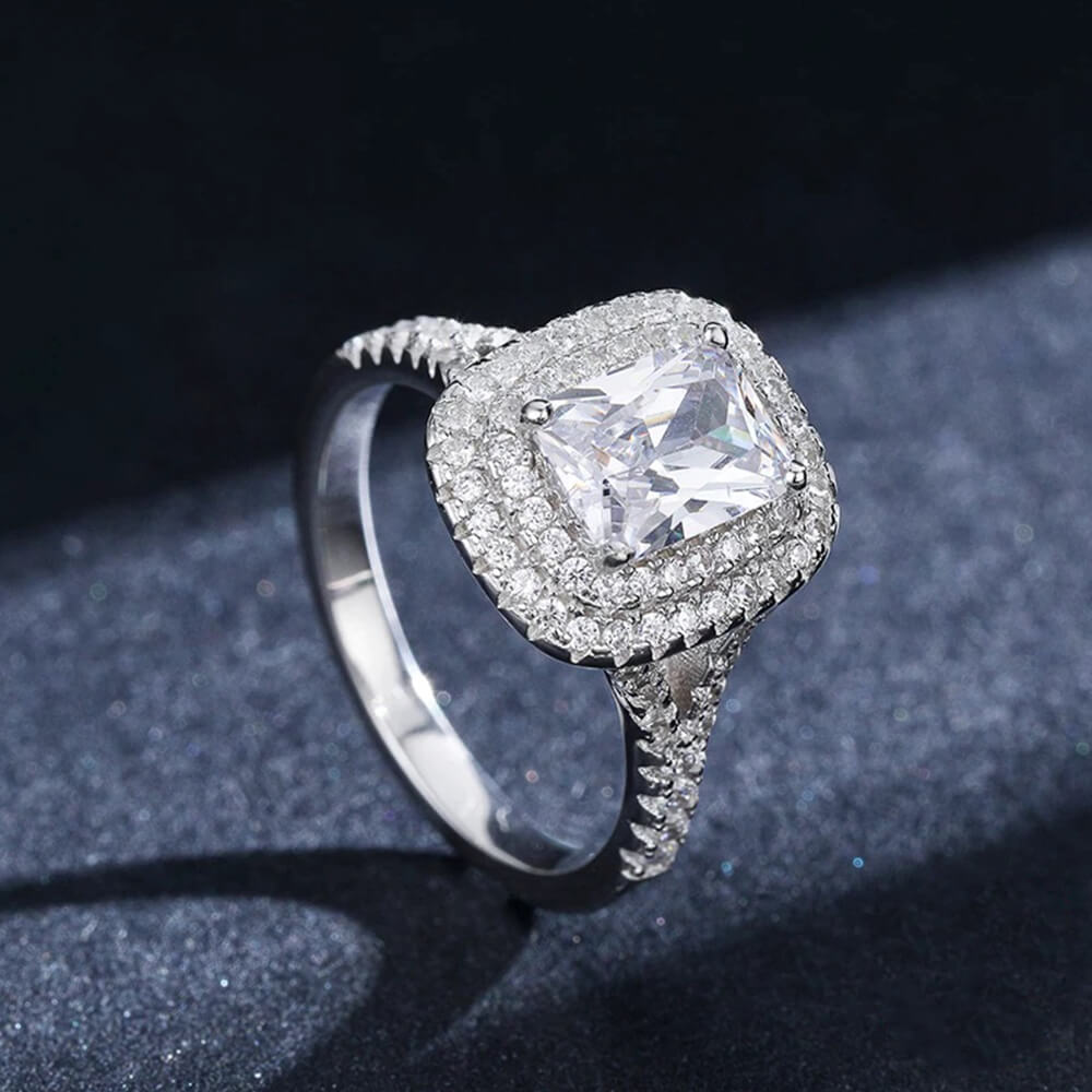 טבעת יוקרה-Silver Ring Wedding Engagement Rings For Women – תמונה 5