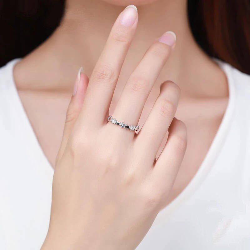 טבעת יוקרה-Silver Rings For Women Fine Jewelry Valentine's Day GIFT – תמונה 2