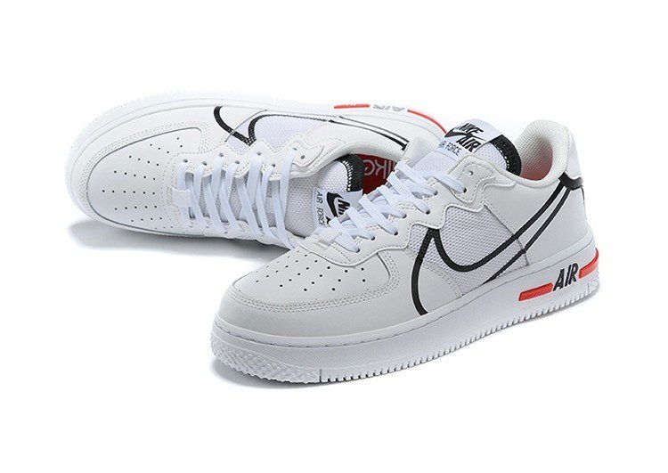 נעלי נייק -Nike Air Force 1 Low - Ghost & Black Logo – תמונה 2