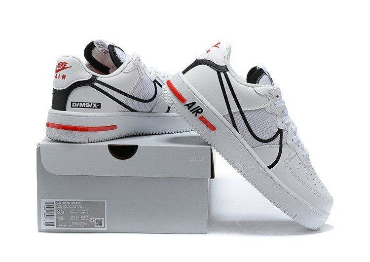 נעלי נייק -Nike Air Force 1 Low - Ghost & Black Logo – תמונה 3