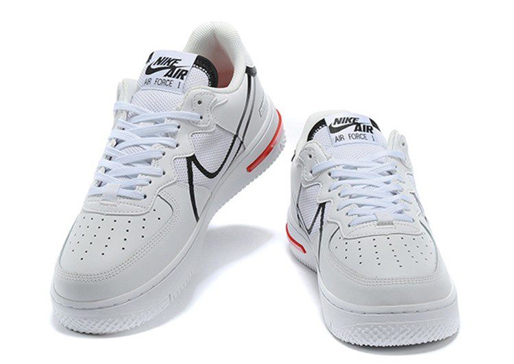 נעלי נייק -Nike Air Force 1 Low - Ghost & Black Logo – תמונה 5