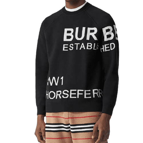 ברברי - BURBERRY SWETER - Black & White – תמונה 2