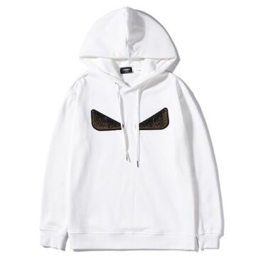 פנדי - FENDI HOODIES - White & Brown Derby
