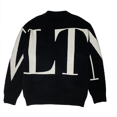 ולנטינו-VALENTINO SWETER - Black & White – תמונה 2