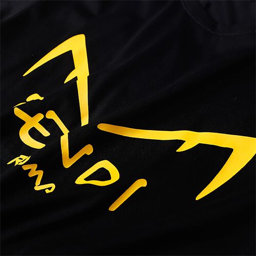 פנדי - FENDI TSHIRT MEN - Black & Yellow – תמונה 2