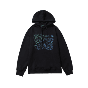 ג'יבנשי-GIVENCHY HOODIES - Black Blue Combo