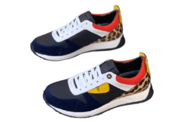 פנדי - FENDI SHOES - Gray Navy blue & White Combo