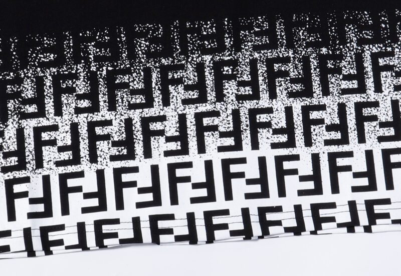 פנדי - FENDI TSHIRT MEN - White Black Combo – תמונה 3