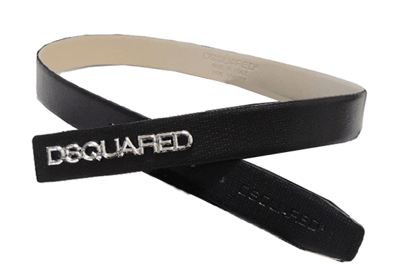 DSQUARED2 BELT-Black & Selver – תמונה 3