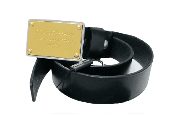 דולצ'ה וגבאנה-D&G Belt - Cinder & Selver Gold Logo