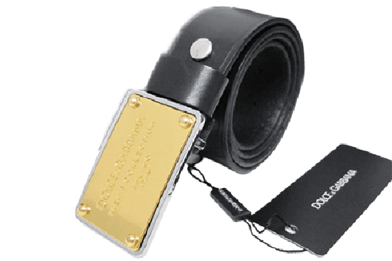 דולצ'ה וגבאנה-D&G Belt - Cinder & Selver Gold Logo – תמונה 2