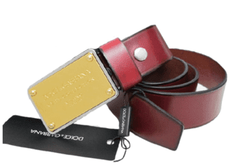 דולצ'ה וגבאנה-D&G Belt - Guardsman Red & Selver Gold Logo