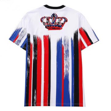 דולצ'ה וגבאנה-D&G Tshirt- White Blue Red & Black