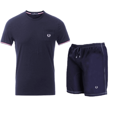 פרד פרי-FRED PERRY SHORT SUIT NAVE