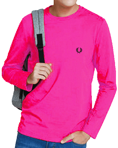 פרד פרי-FRED PERRY TSHIRT LONG MEN - PINK
