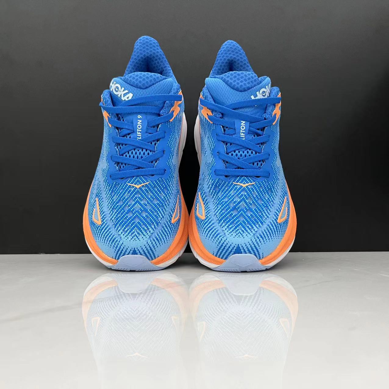 נעלי הוקה-HOKA ONE ONE Clifton 9 White Blue – תמונה 10