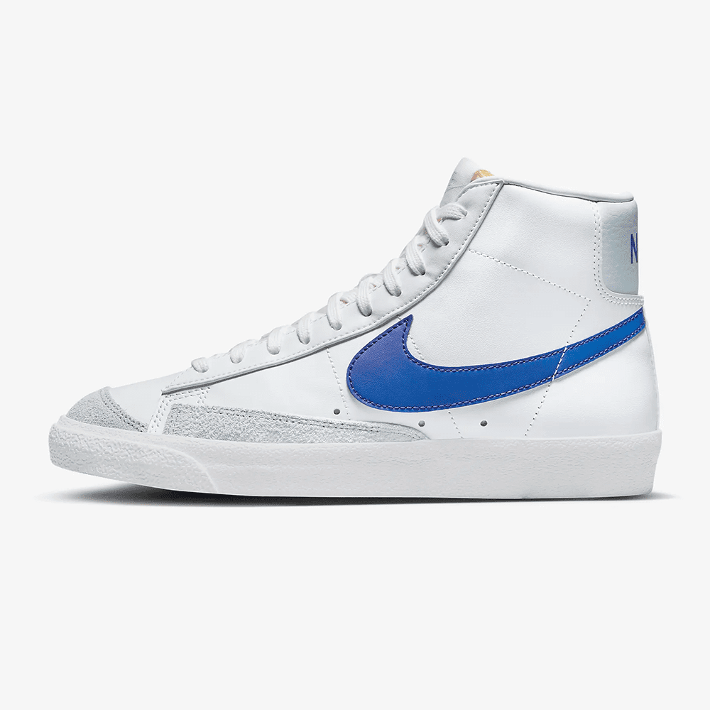 נייק בלייזר גבוהות- NIKE BLAZER MID '77 WHITE BLUE – תמונה 2