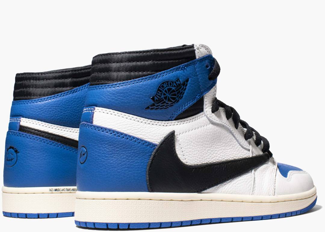 ⁦נייק ג'ורדן-Nike Air jordan 1 Mid - Travis Scott Fragment Military Blue⁩ – תמונה ⁦3⁩